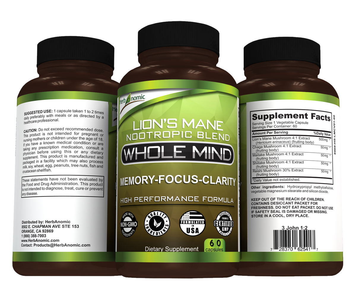 Lion's Mane WHOLE MIND Nootropic Blend