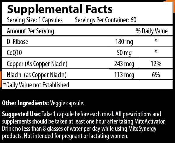 MITOACTIVATOR - ORIGINAL FORMULA - 60 CAPSULES
